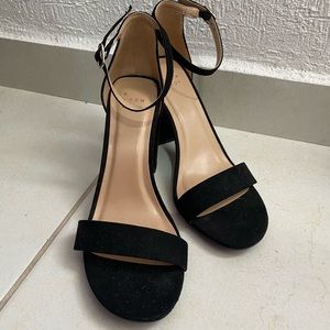 Black Block Strapy Heels